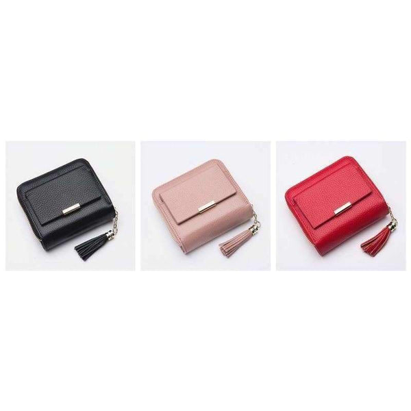 Planet Gates black BISON DENIM 100% Leather Women's Purse Zipper Coin Pocket Wallet Card Holder Female Money Bag Small carteira feminina N3276