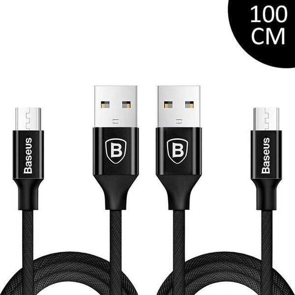 Planet Gates Black Black 2pcs/lot, Baseus Micro USB Cable 2A Fast Data Sync Charging Microusb Charger For Samsung Xiaomi HTC Android Mobile Phone Cables