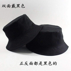 Planet Gates black black / 57 to 59cm Large size fishing hats big head man summer sun hat two sides wear panama caps plus sizes bucket hats 57-59cm 60-62cm 63-64cm