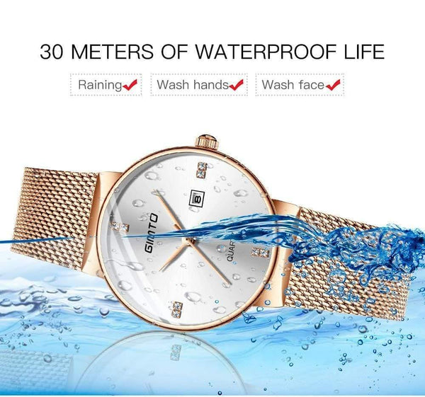 Planet Gates Black Black Box Women Watches Minimalism Rhinestone Calendar Japan Quartz Lady Wristwatch Holiday Lover's Gift Watch