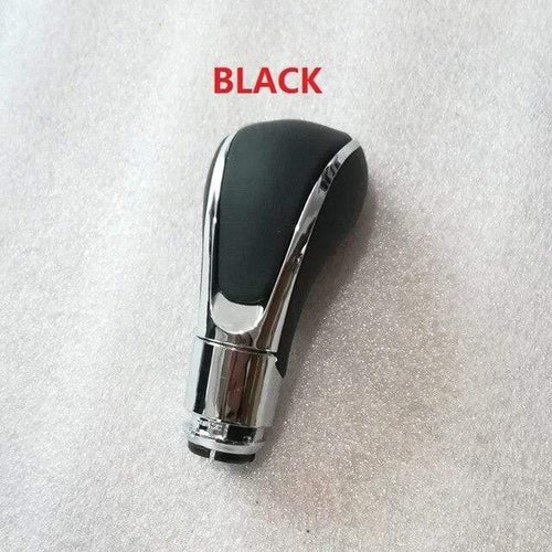 Planet Gates Black Black Chrome PU Leather Automatic Transmission Gear Shift Shifter Lever Knob For Opel Vauxhall Insignia Buick Regal 20986271
