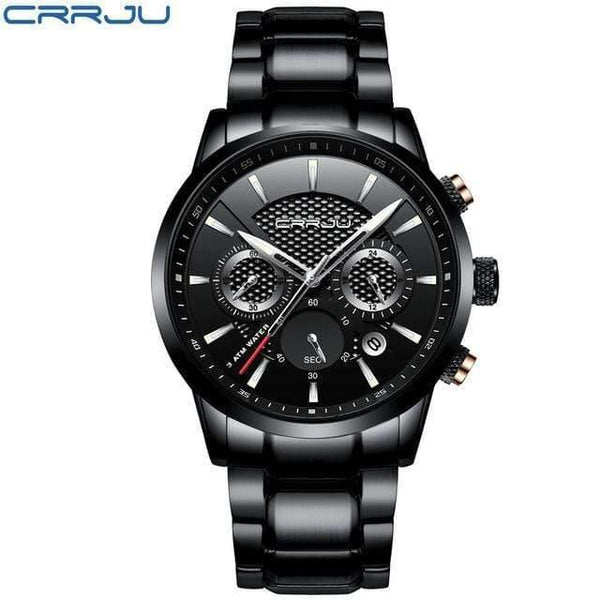 Planet Gates black black Men Watch 30m Waterproof Mens Watches Top Brand Luxury Steel Watch Chronograph Male Clock Saat relojes hombre