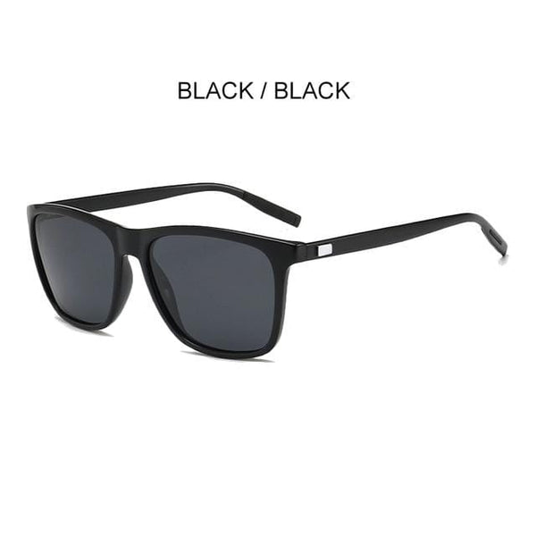 Planet Gates black-black Polarized Sunglasses Men 2021 UV400 Driver's Mirror Square Sunglasses Retro Vintage Anti-Glare Sun Glasses For Men