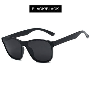 Planet Gates Black Black Square Polarized Sunglasses Men Women Fashion Square Male Sun Glasses Brand Design One-piece Lens Eyewear UV400