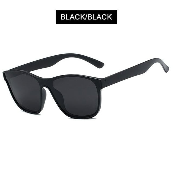 Planet Gates Black Black Square Polarized Sunglasses Men Women Fashion Square Male Sun Glasses Brand Design One-piece Lens Eyewear UV400