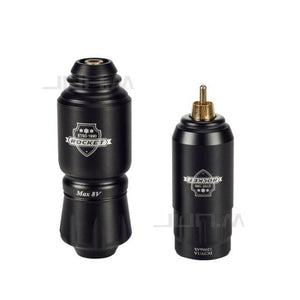 Planet Gates black black Tattoo Kit Rocket Mini Rotary RCA Battery Machine Pen With Powerful Tattoo Power Supply Mini Wireless Set  Makeup Tools