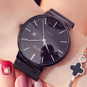 Planet Gates black black Women Watch Minimalism Simple Stylish Luxury Casual lady Watches Waterproof Dress Wristwatch for Female