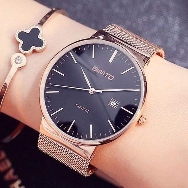 Planet Gates black gold Women Watch Minimalism Simple Stylish Luxury Casual lady Watches Waterproof Dress Wristwatch for Female