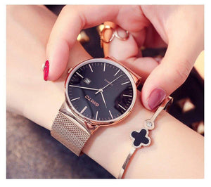 Planet Gates black black Women Watch Minimalism Simple Stylish Luxury Casual lady Watches Waterproof Dress Wristwatch for Female
