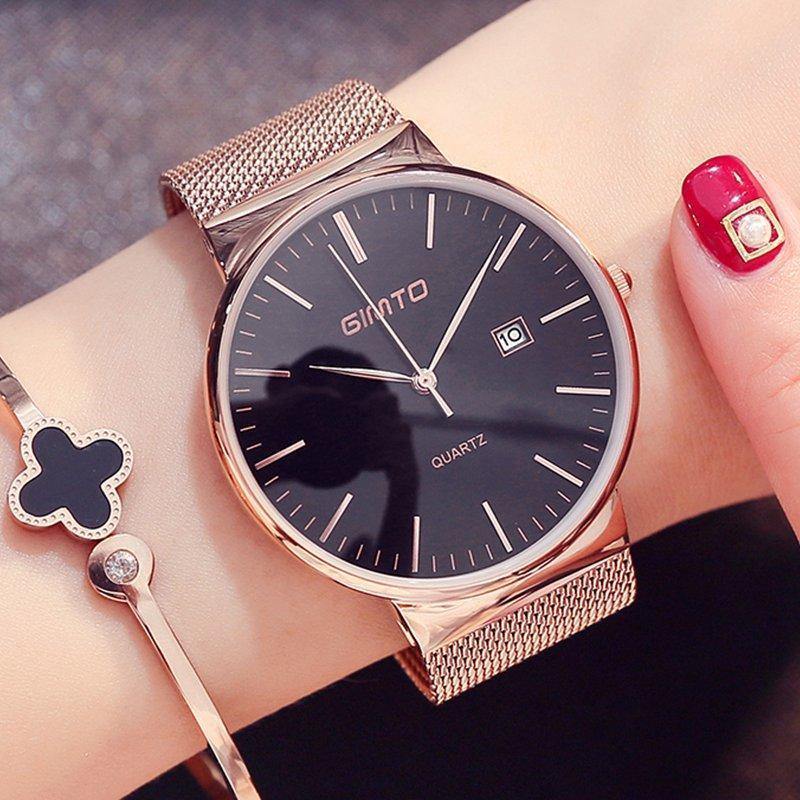 Planet Gates black black Women Watch Minimalism Simple Stylish Luxury Casual lady Watches Waterproof Dress Wristwatch for Female