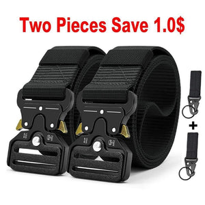 Tactical Belt Nylon Army Belt New Men's Military Multifunction Buckle Outdoor Sports Hook Belt 125/135cm Wide3.8cm