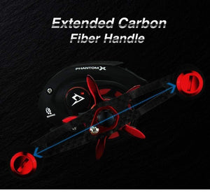 Planet Gates Black Blue 5.3 / 8 / Left Hand Phantom X Baitcasting Reel Multicolor 3 Gear Ratios Low Profile Fishing Reel Carbon Reel Handle 8.1kg Drag Ultra Smooth