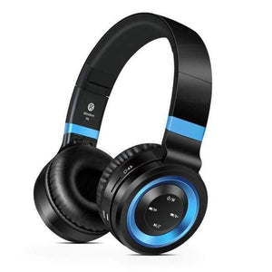 Planet Gates BLACK BLUE / China Wireless Headphones Bluetooth Headphone With Mic Support TF Card FM Radio Bass Headset For iPhone Xiaomi PC MP3