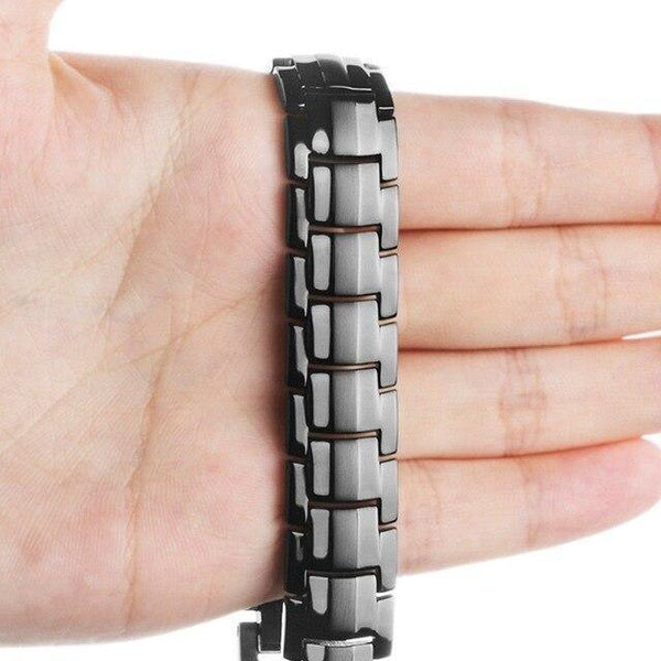 Planet Gates Black Blue Energy Stones Health Energy Bracelet Bangle for Arthritis Negative 4000 Ion Tourmaline Bracelet Balance Band Fashion 2019