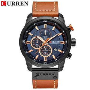 Planet Gates black blue Fashion Leather Strap Quartz Men Watches Casual Date Business Male Wristwatches Clock Montre Homme