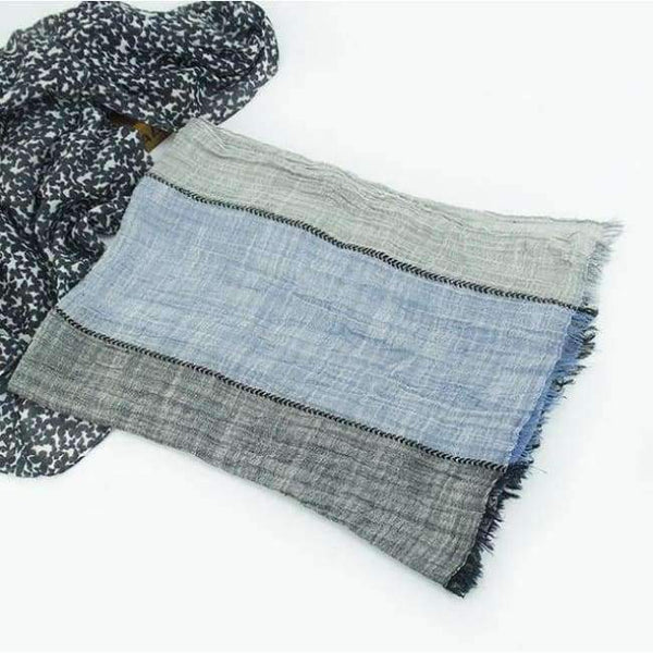 Planet Gates Black blue grey New Desian Women Cotton Winter Black Scarf Men Soft Wrinkle Unisex Long Shawl&Wrap Ring Scarf Big Size 80*205cm M199