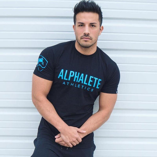 Men Cotton Short T-shirt  New Casual Print Slim Fit T Shirt Male Jogger Gyms Fitness Crossfit Tee Tops Brand Clothing