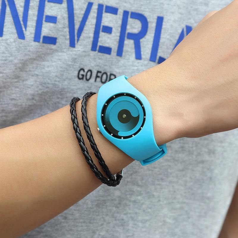 Planet Gates black blue Men watch Sport Student Watch Neutral Silicone Watches Wristwatch New Waterproof Relogio Masculino