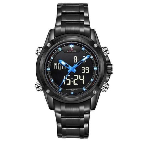 Planet Gates Black Blue Men Watches Luxury Brand Naviforce Men's Quartz Hour Analog LED Sports Watch Men Army Military Wrist Watch Relogio Masculino