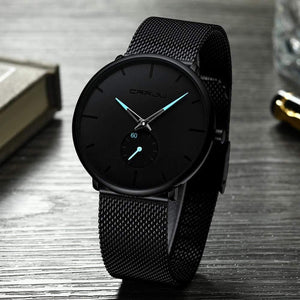 Planet Gates black blue Mens Watches Top Brand Luxury Quartz Watch Men Casual Slim Mesh Steel Waterproof Sport Watch Relogio Masculino
