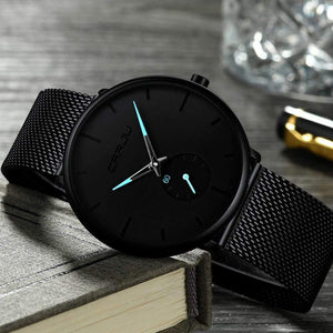 Planet Gates black blue Mens Watches Top Brand Luxury Waterproof Sport Watch Men Ultra Thin Dial Quartz Watch Casual Relogio Masculino