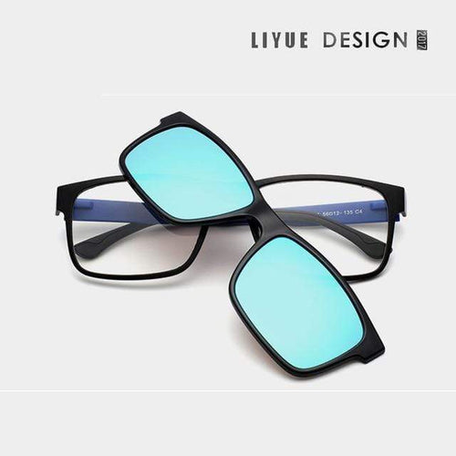 Planet Gates black blue Polarized Magnet Clip glasses frame men women Myopia Prescription Glasses Optical sunglasses Eyewear