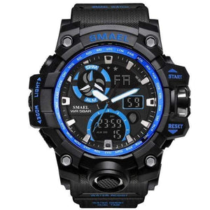 Planet Gates Black Blue Watches Brand Digital Backlight Relogio Masculino Watch Men Military LED Wristwatches 1545C Military Watch Men Waterproof