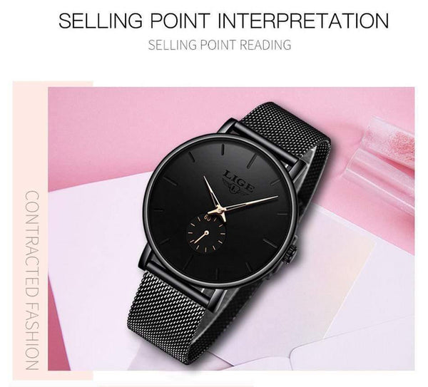 Womens Watches Top Brand Luxury Casual Fashion Watch Women Quartz Waterproof Clock Mesh belt Ladies Wristwatch Ladies Watch - Planet Gates