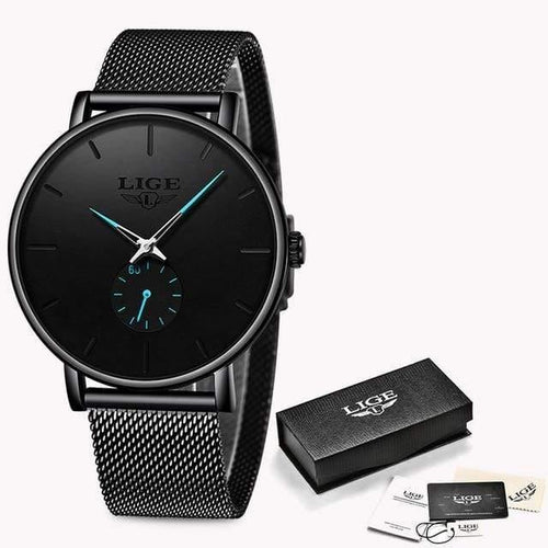 Planet Gates Black blue Womens Watches Top Brand Luxury Casual Fashion Watch Women Quartz Waterproof Clock Mesh belt Ladies Wristwatch Ladies Watch