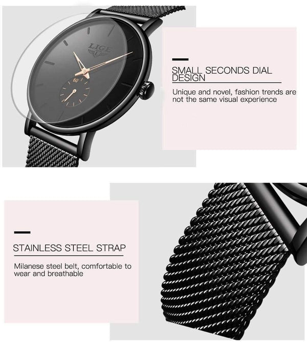 Womens Watches Top Brand Luxury Casual Fashion Watch Women Quartz Waterproof Clock Mesh belt Ladies Wristwatch Ladies Watch - Planet Gates