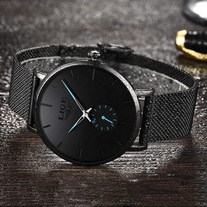 Planet Gates Black blue Womens Watches Top Brand Luxury Casual Fashion Watch Women Quartz Waterproof Clock Mesh belt Ladies Wristwatch Ladies Watch