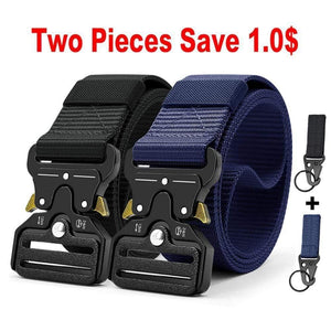 Tactical Belt Nylon Army Belt New Men's Military Multifunction Buckle Outdoor Sports Hook Belt 125/135cm Wide3.8cm