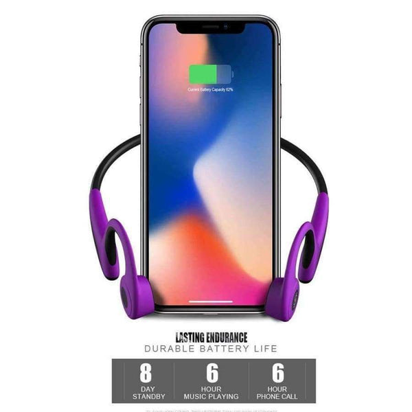 Planet Gates Black Bluetooth 5.0 S.Wear Z8 Wireless Headphones Bone Conduction Earphone Outdoor Sport Headset with Mic With Box