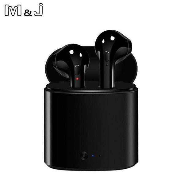 Planet Gates Black Bluetooth Earphones i7s Mini True Wireless Earbud Headset For apple headphones iPhone Android Charging Box Samsung