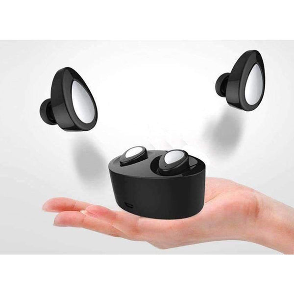Planet Gates Black Bluetooth Earphones True Wireless Earbuds Mini Stereo Music Headsets Hands-free With Mic Charging Box for Phones