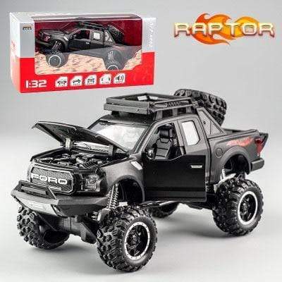 Planet Gates Black-Box 1:32 Ford Raptor F150 Big Wheel Alloy Diecast Car Model Car Pull Back Vehicle Collection Children Toy Car Gifts