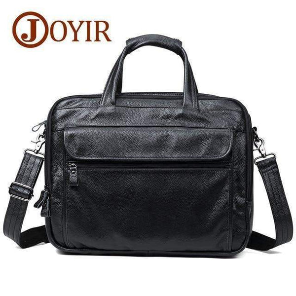 Planet Gates Black Briefcase Men Briefcases Genuine Leather Vintage Handbag 15"Laptop Briefcase Messenger Shoulder Crossbody Bag Men's Bag Business Bag