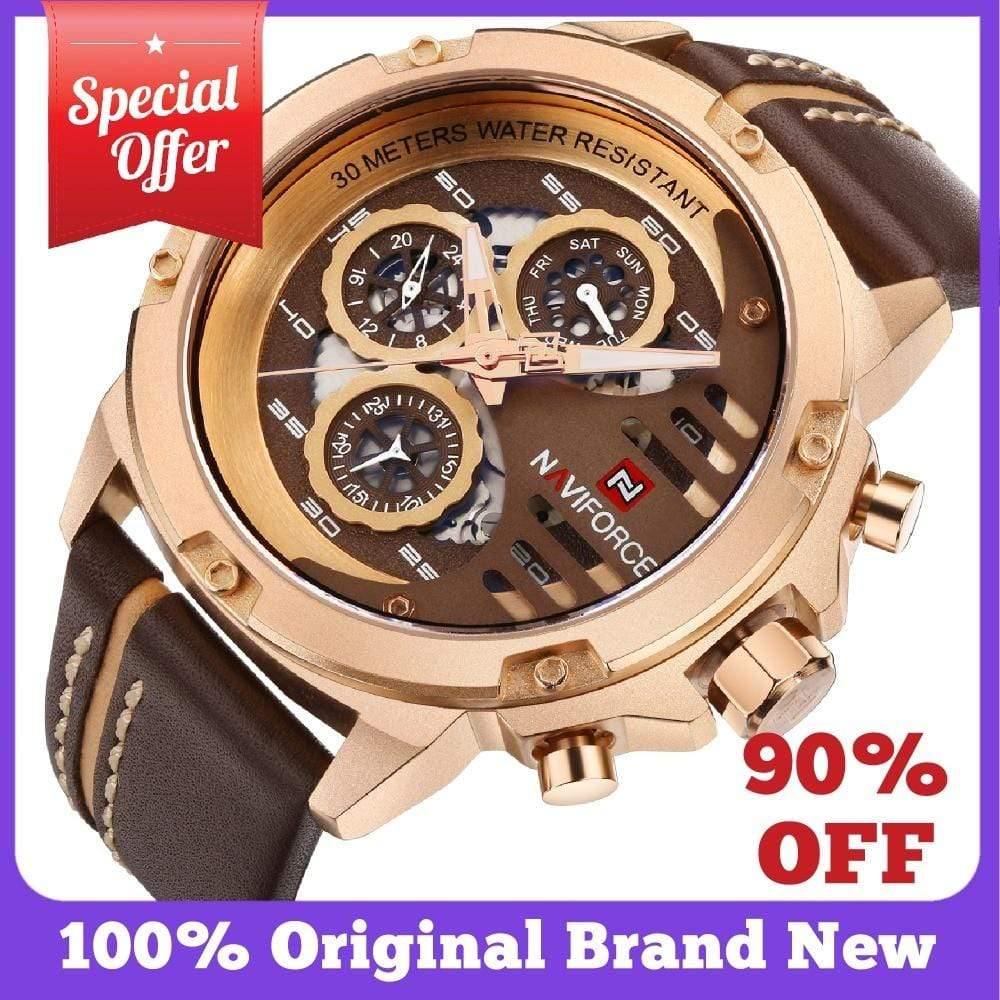 Planet Gates Black Brown Mens Watches Top Brand Luxury 3Bar Waterproof Date Quartz Watch Man Leather Sport Wrist Watch Men Waterproof Clock
