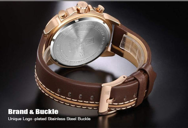 Planet Gates Black Brown Mens Watches Top Brand Luxury 3Bar Waterproof Date Quartz Watch Man Leather Sport Wrist Watch Men Waterproof Clock