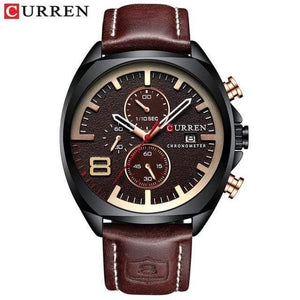 Planet Gates black brown watch Men Watches Top Brand Luxury CURREN Military Analog Quartz Watch Men's Sport Wristwatch Relogio Masculino Waterproof 30M