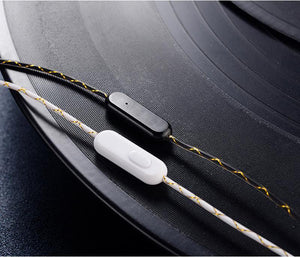 Planet Gates Black CAFELE 4D Professional Enthusiast In-Ear Wired Earphone Dual Dynamic Metal Heavy Bass High fidelity Sound Quality Music Earphone