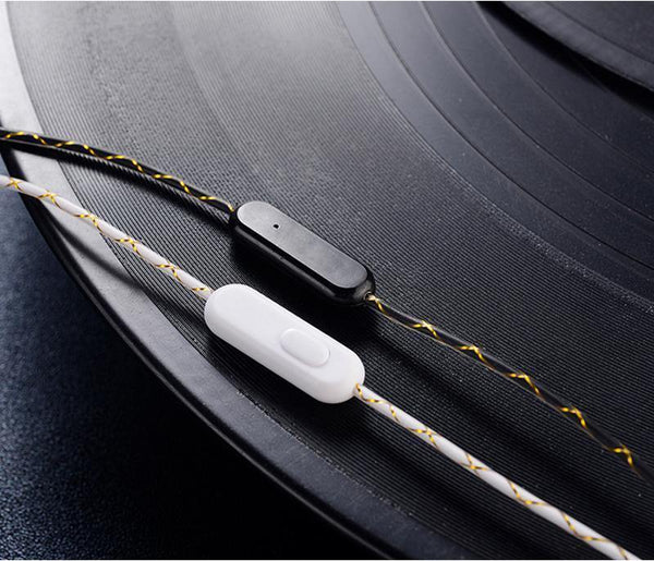 Planet Gates Black CAFELE 4D Professional Enthusiast In-Ear Wired Earphone Dual Dynamic Metal Heavy Bass High fidelity Sound Quality Music Earphone