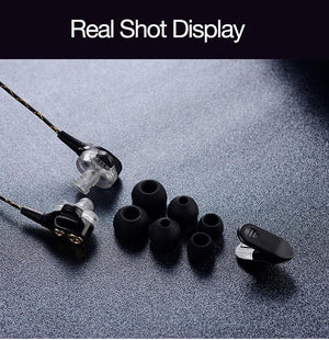 Planet Gates Black CAFELE 4D Professional Enthusiast In-Ear Wired Earphone Dual Dynamic Metal Heavy Bass High fidelity Sound Quality Music Earphone