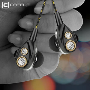 Planet Gates Black CAFELE Professional In-Ear Wired Earphone Metal Heavy Bass High fidelity Sound Quality Music Earphone for smart phone