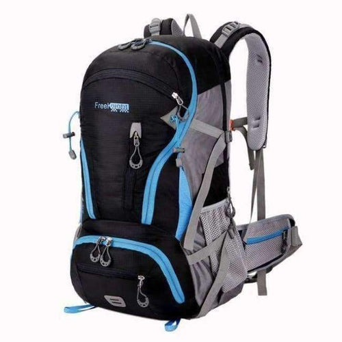 Planet Gates Black Camping Hiking Backpack 45L Waterproof Trekking Sports Bag Fishing Backpacks Mountaineering Bag Climbing Travel Rucksack