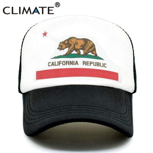 Planet Gates Black Cap / Adult 55to58cm Head California Trucker Cap Men Bear California Republic Flag Cap  Funny Hip Hop Hat Cap Cool Summer Mesh Cap Adult  Kids Kid