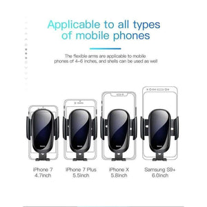 Planet Gates Black Car Phone Holder For iPhone X XS Max XR Samsung S9 S8 Gravity Air Vent Mount Phone Holder in Car Holder Cell Phone Stand