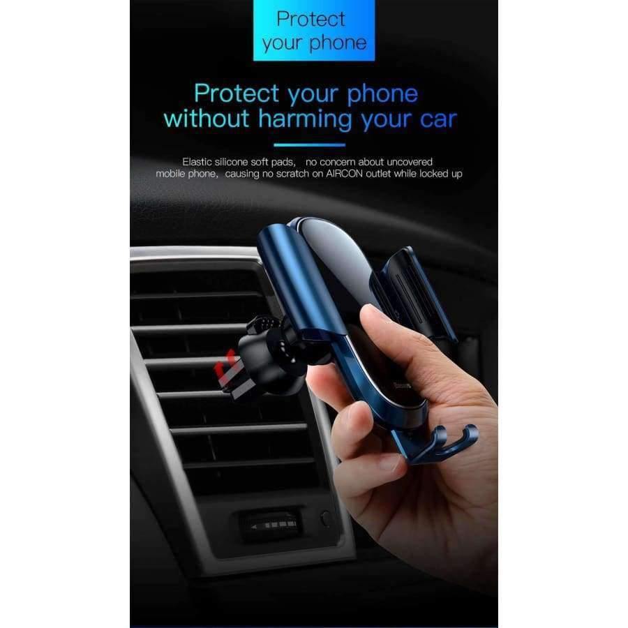 Planet Gates Black Car Phone Holder For iPhone X XS Max XR Samsung S9 S8 Gravity Air Vent Mount Phone Holder in Car Holder Cell Phone Stand