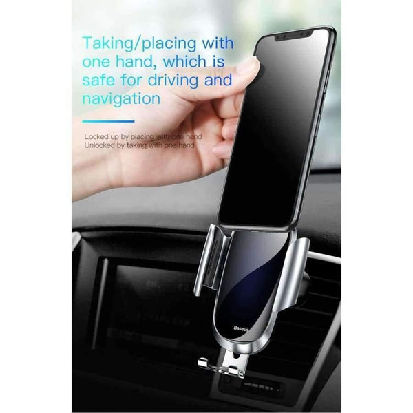 Planet Gates Black Car Phone Holder For iPhone X XS Max XR Samsung S9 S8 Gravity Air Vent Mount Phone Holder in Car Holder Cell Phone Stand