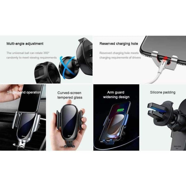 Planet Gates Black Car Phone Holder For iPhone X XS Max XR Samsung S9 S8 Gravity Air Vent Mount Phone Holder in Car Holder Cell Phone Stand